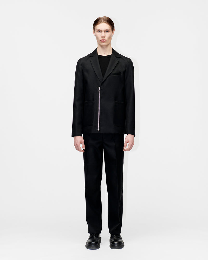 Zip Blazer Coal Twill 009 Black