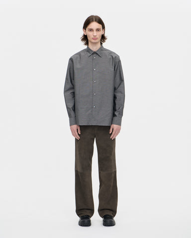 Volume Shirt Grid 008 Charcoal