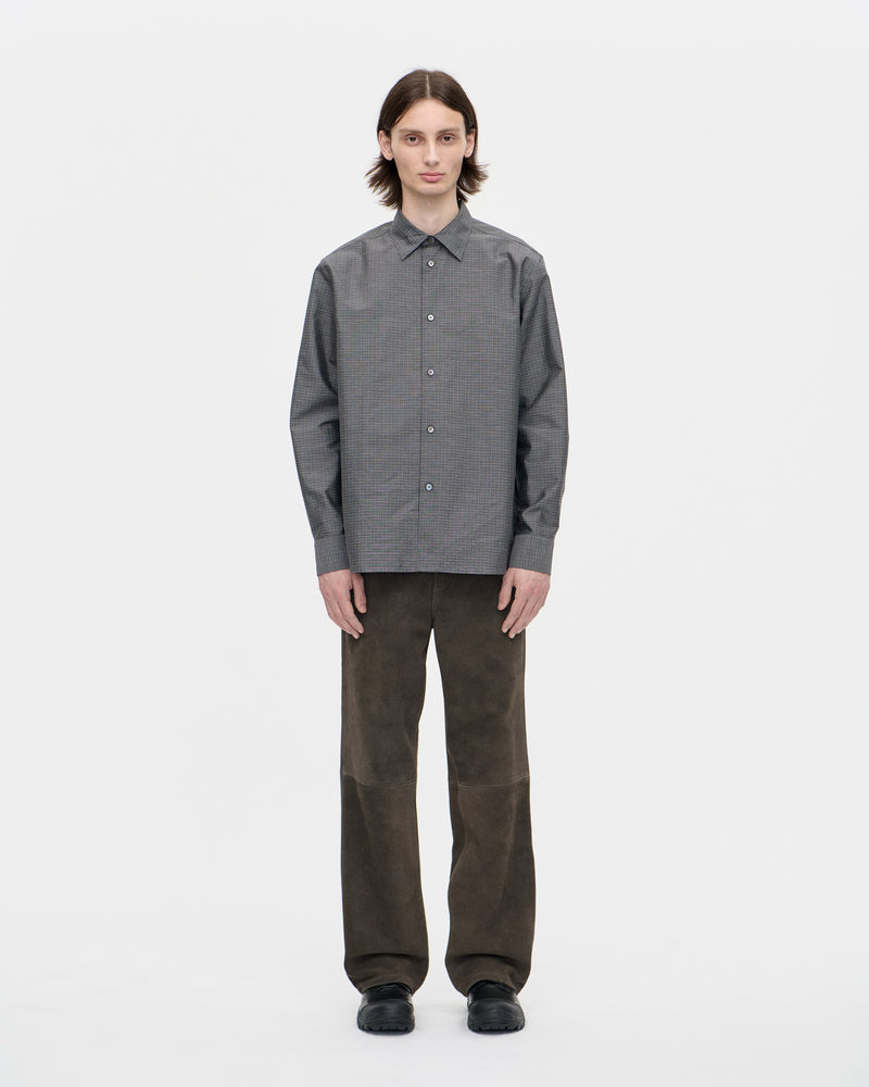 Volume Shirt Grid 008 Charcoal