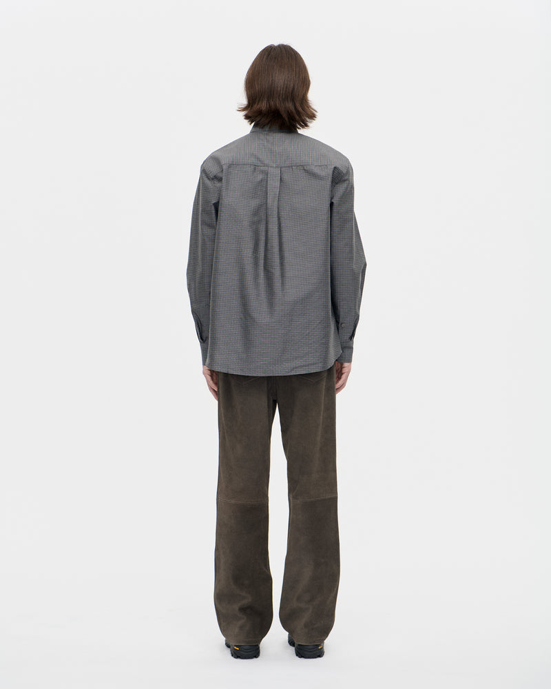 Volume Shirt Grid 008 Charcoal