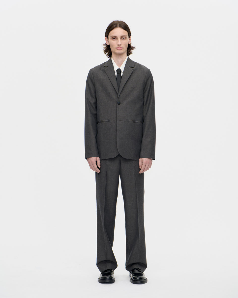 Dress Blazer Pure Wool 008 Charcoal