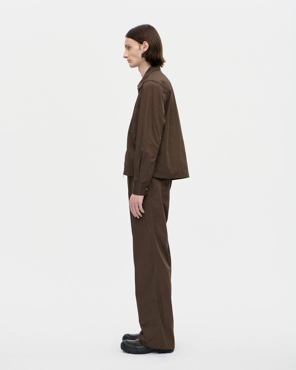 Shrunk Zip Shirt Memory 066 Chocolate