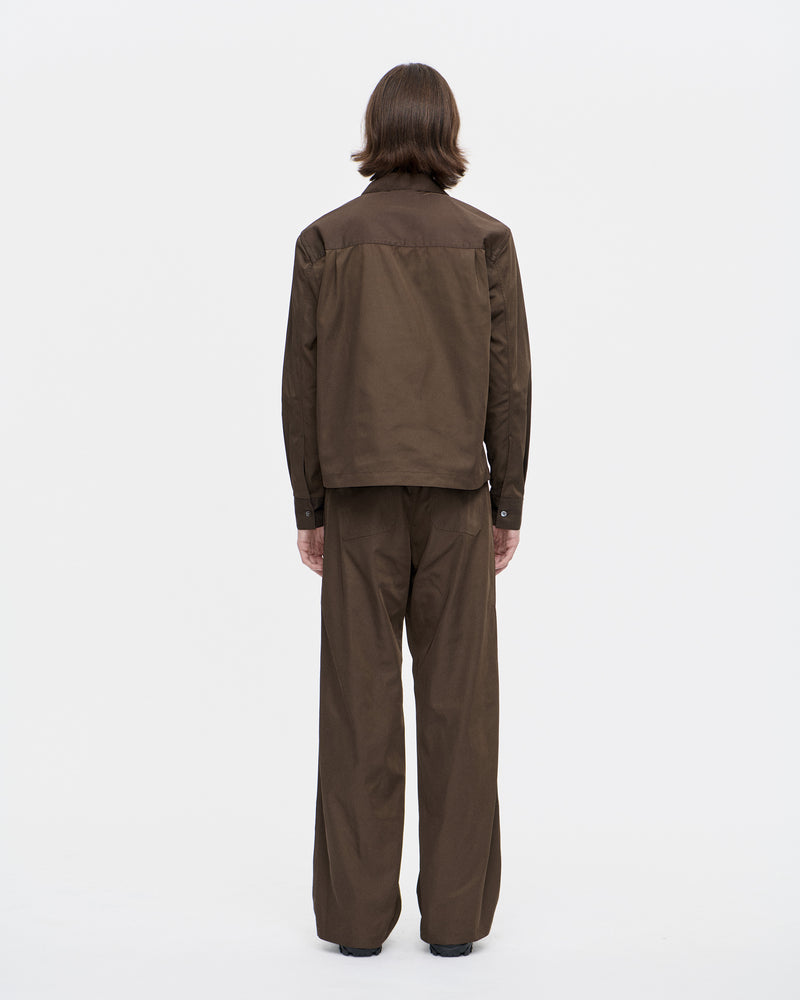 Shrunk Zip Shirt Memory 066 Chocolate