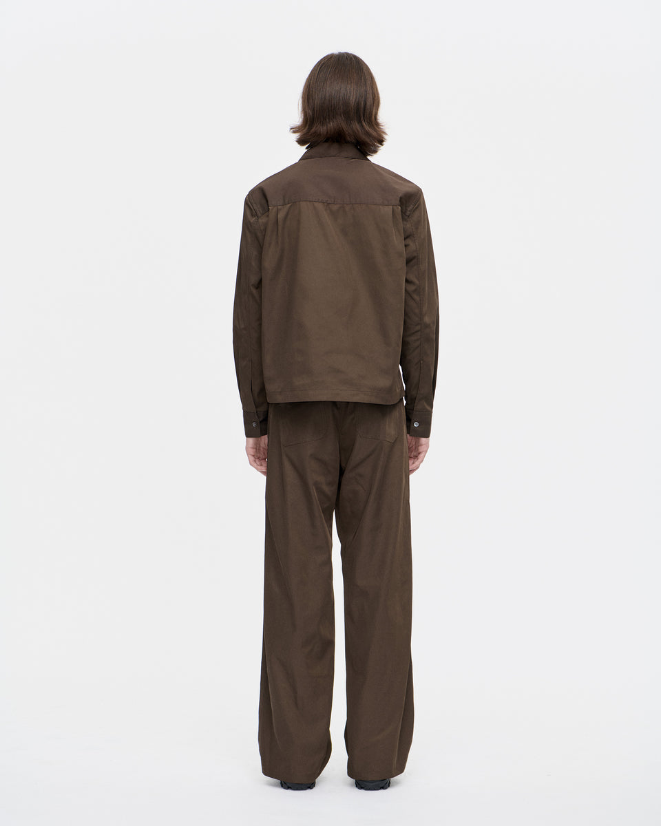 Shrunk Zip Shirt Memory 066 Chocolate