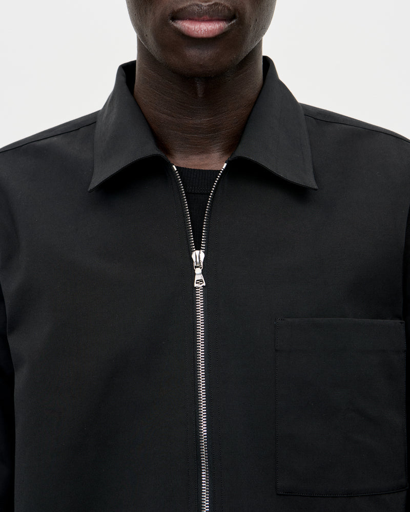 Shrunk Zip Shirt Ottoman 009 Black