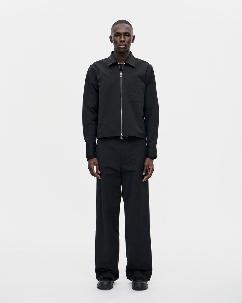 Shrunk Zip Shirt Ottoman 009 Black