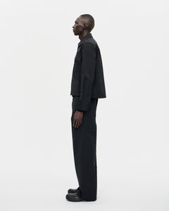 Shrunk Zip Shirt Ottoman 009 Black