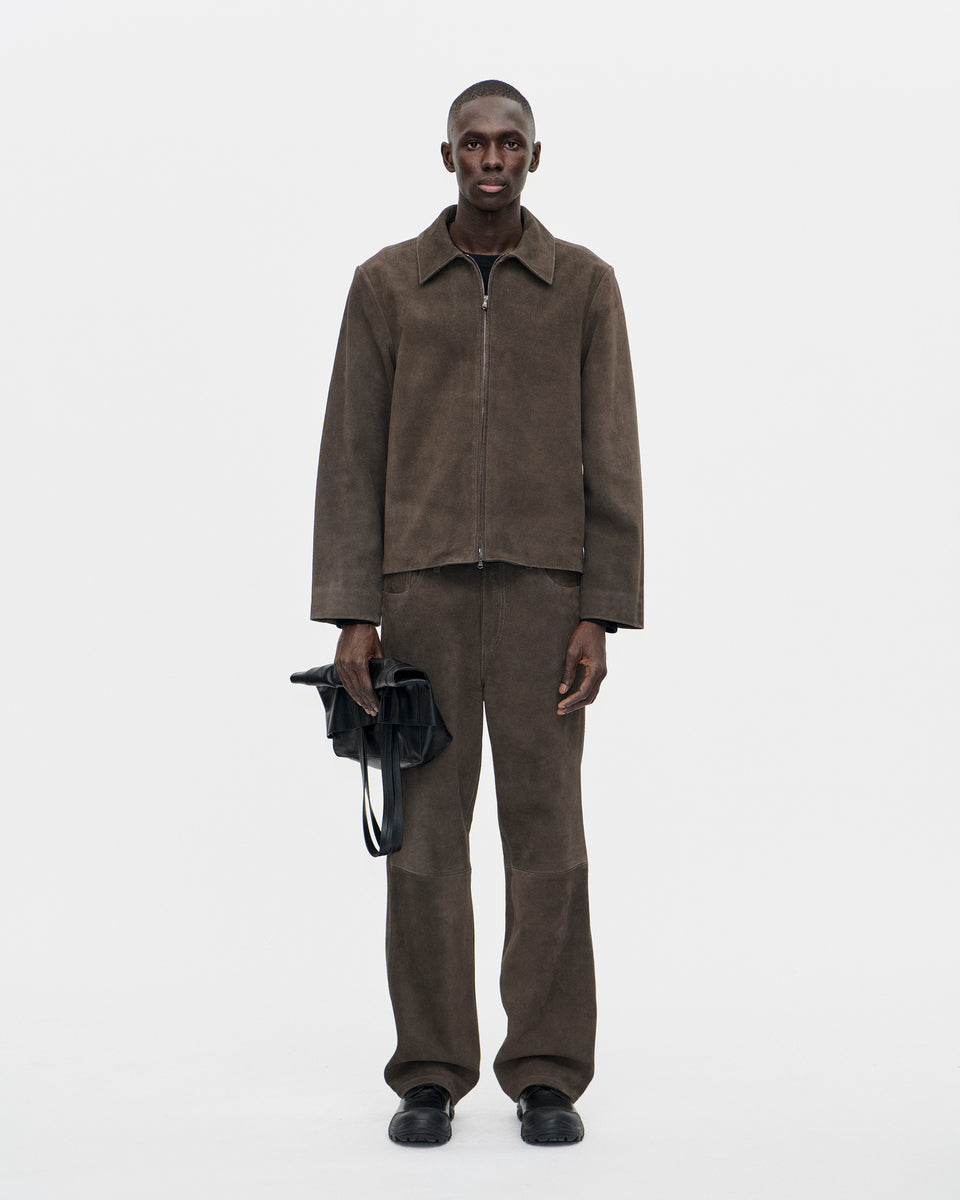 Officer Zip Jacket Suede 067 Rock
