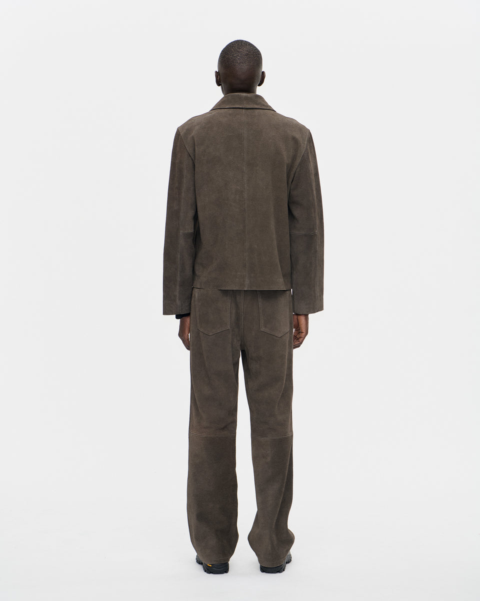 Officer Zip Jacket Suede 067 Rock