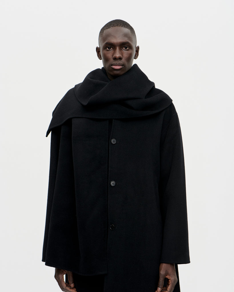 Plaid Scarf Woolcash 009 Black