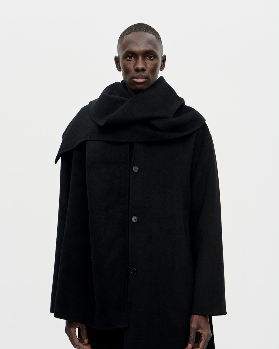Plaid Scarf Woolcash 009 Black