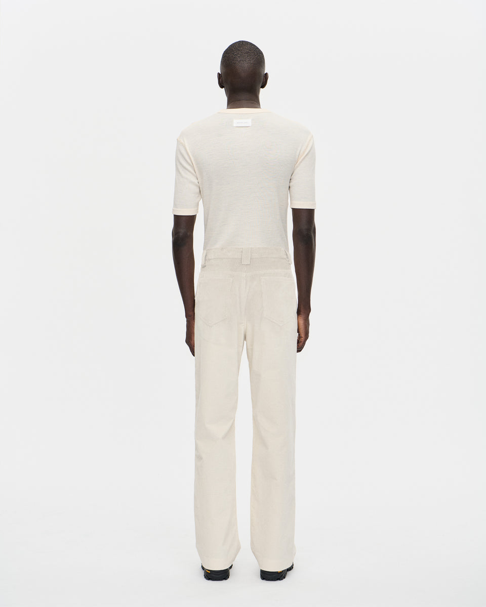 Cord Night Trouser 002 Off White