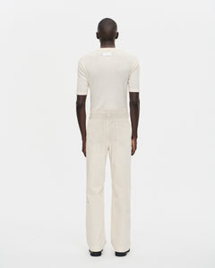 Cord Night Trouser 002 Off White