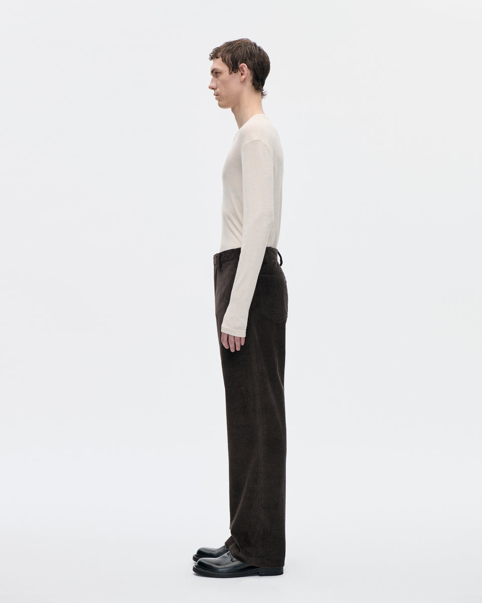 Base Tee LS Army Wool 002 Off White