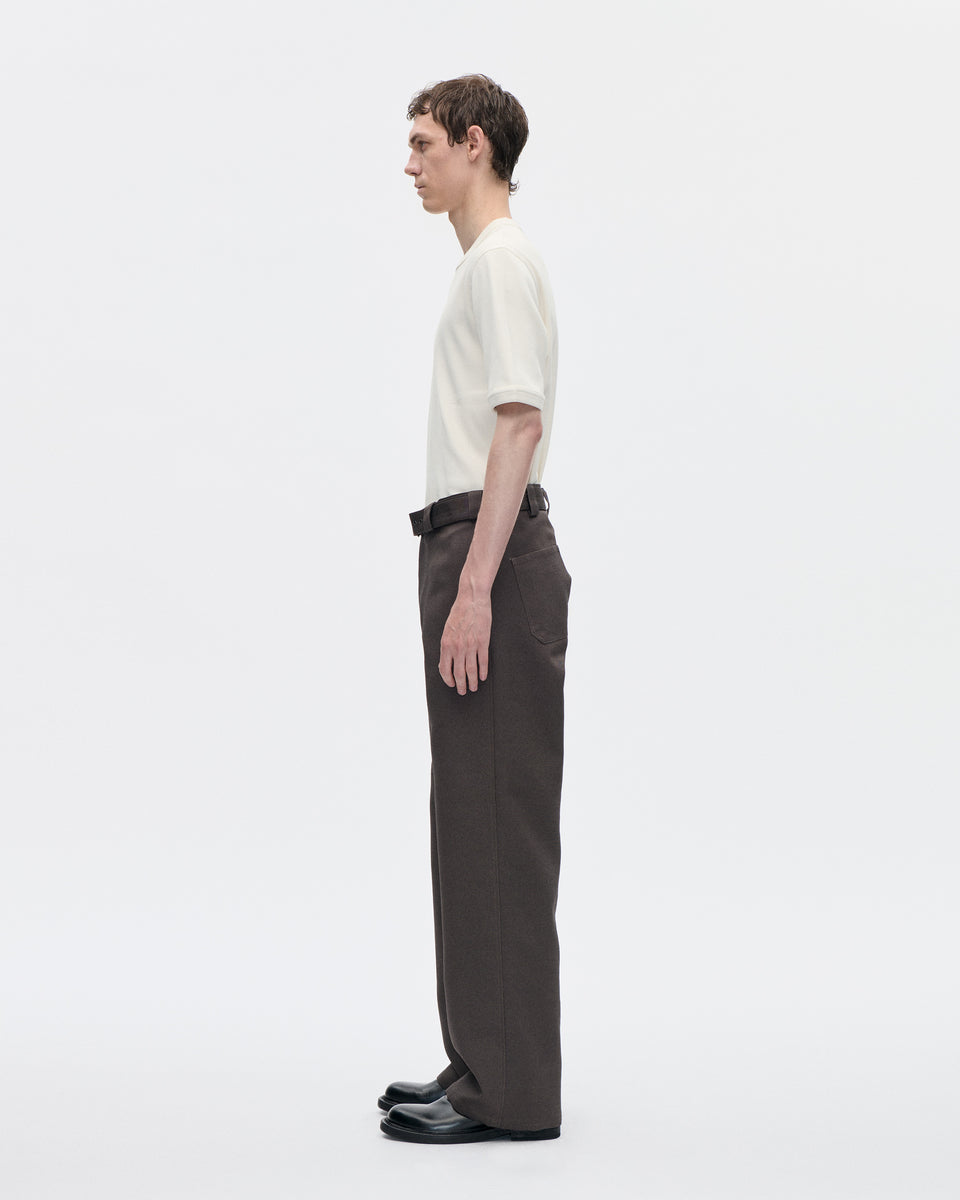 Belt Trouser Wool Canvas 067 Rock