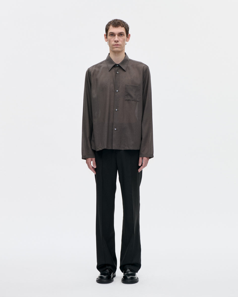 Cordial Shirt 120s Merino 084 Peat
