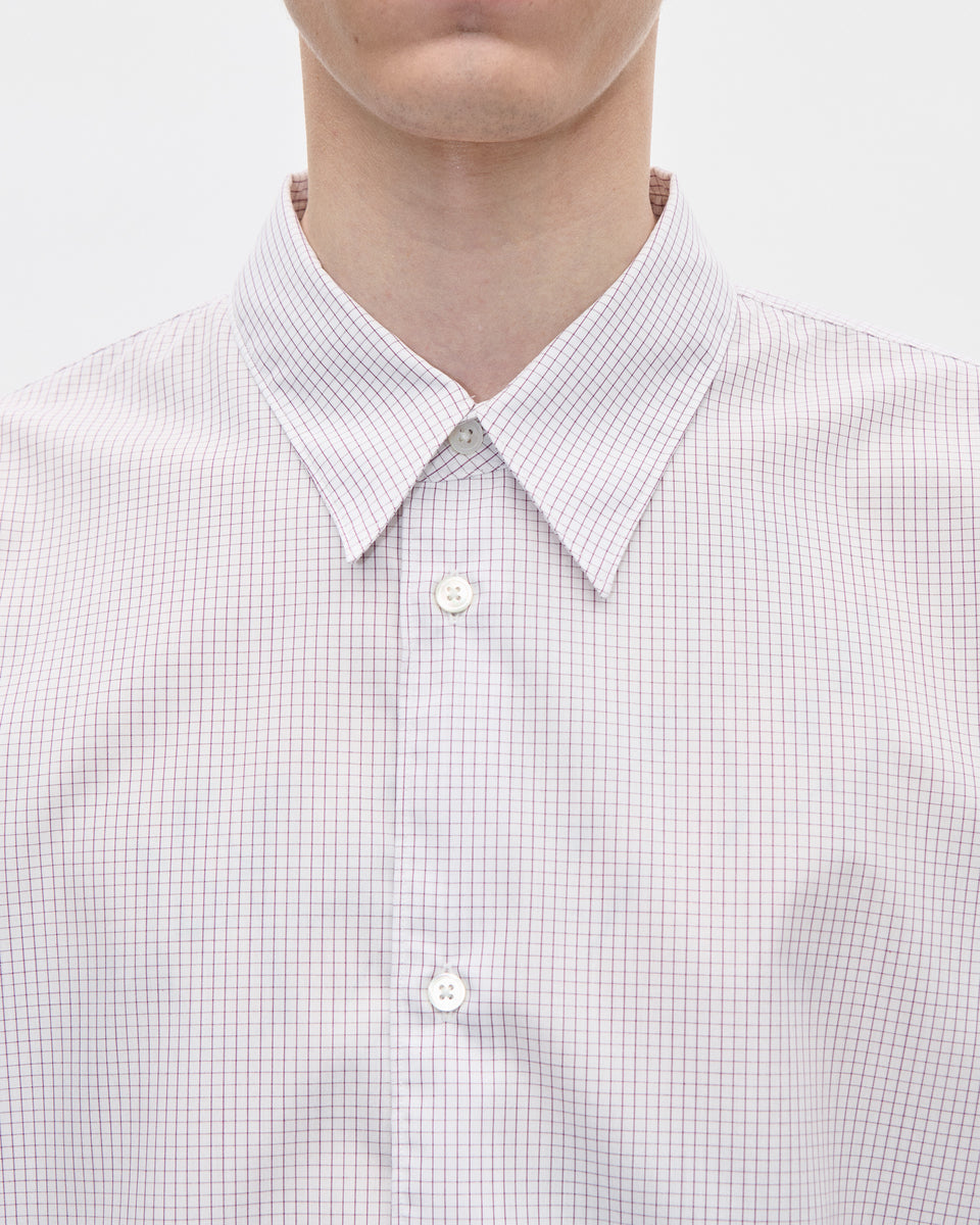 Sleepy Shirt Luxor 075 Maroon Check
