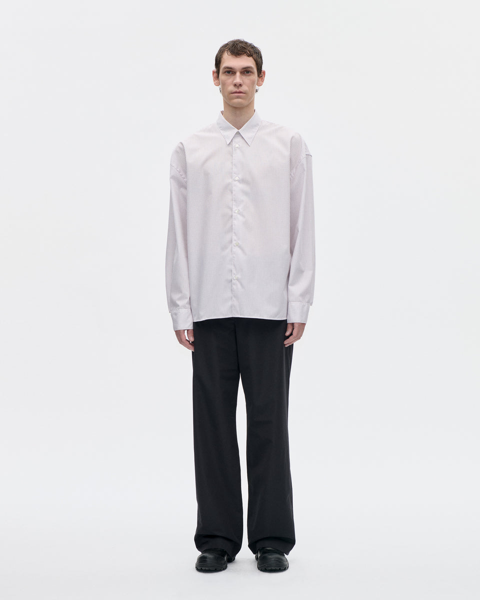 Sleepy Shirt Luxor 075 Maroon Check