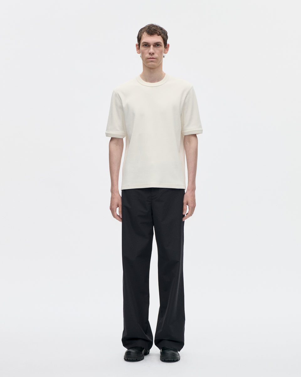 Gym Tee Cotton Rib 021 Chalk