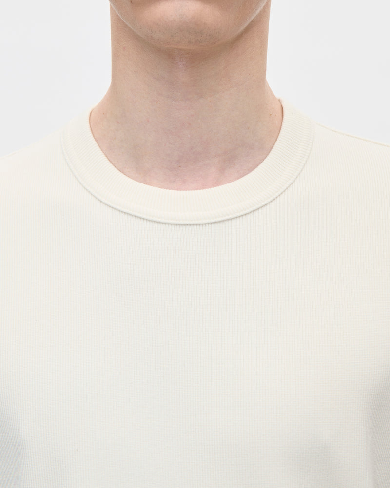 Gym Tee Cotton Rib 021 Chalk