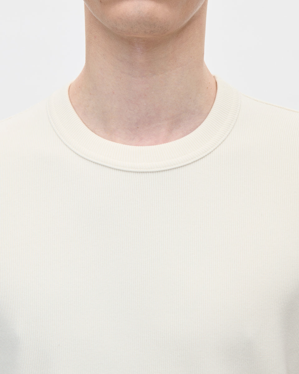 Gym Tee Cotton Rib 021 Chalk