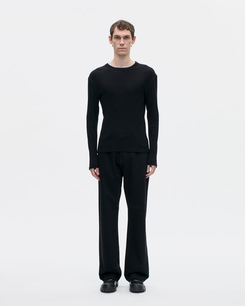 Base Tee LS Army Wool 009 Black – BERNERKUHL.COM