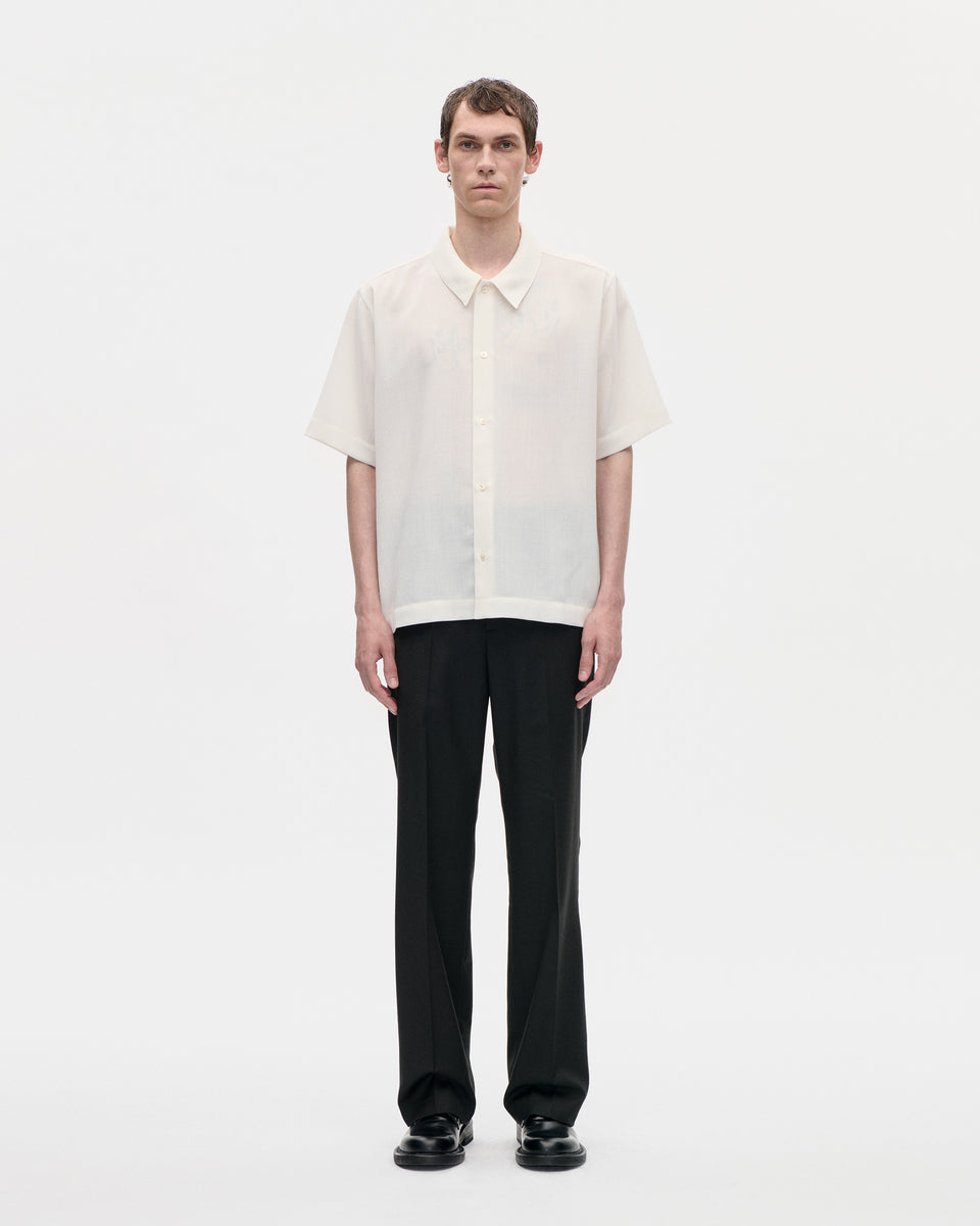 Wander Shirt Shimmer Wool 021 Chalk