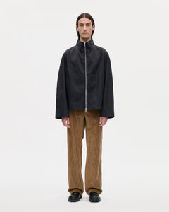 Rubber Zip Smock Hancock 009 Black