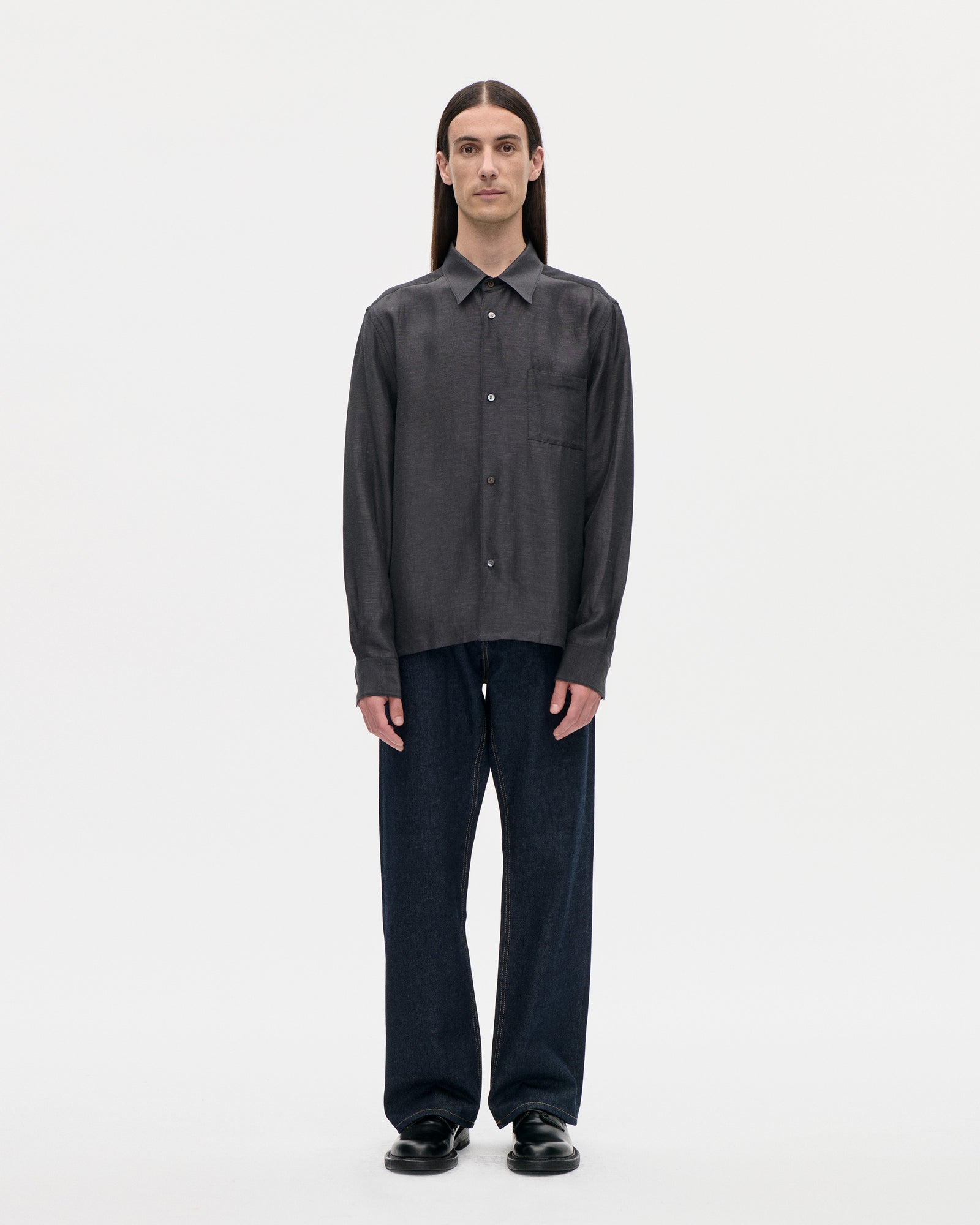 charcoal dress shirt Stacy Adams Micro Weave Dress Shirt