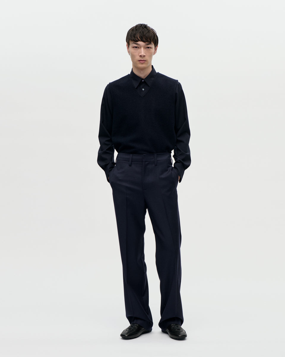 Dress Trouser Flannel Wool 053 Midnight