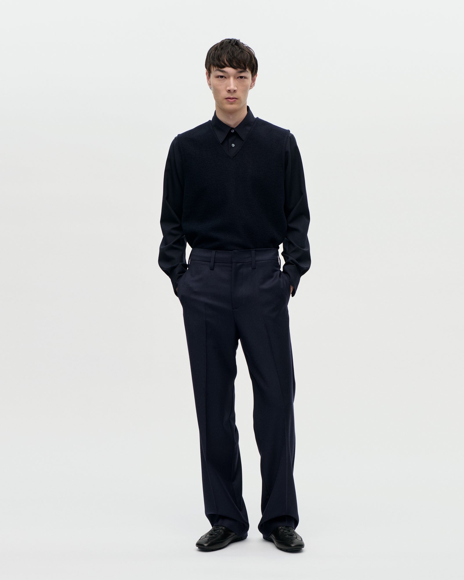 Dress Trouser Flannel Wool 053 Midnight