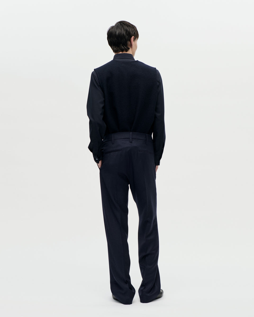 Dress Trouser Flannel Wool 053 Midnight