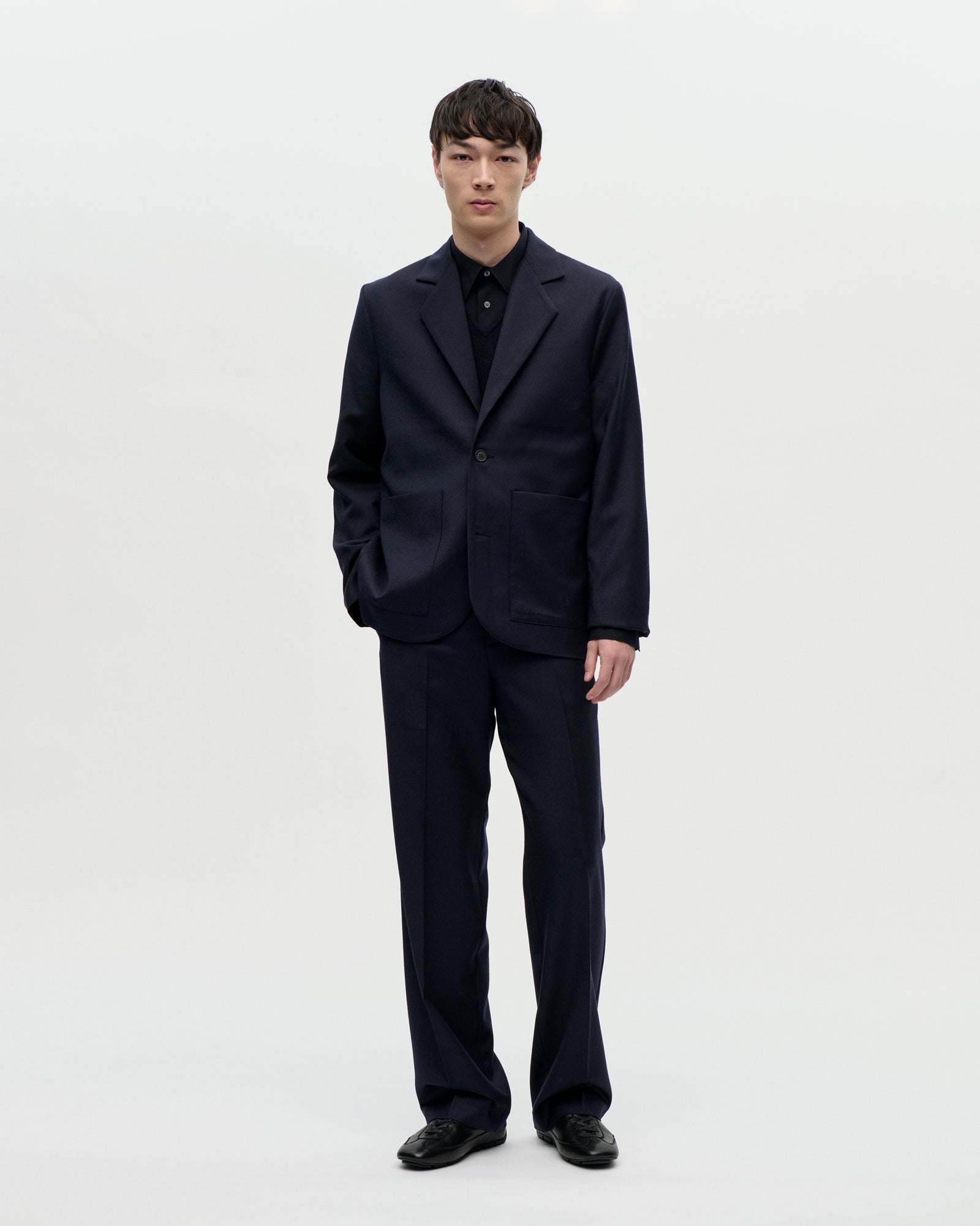 Soft Blazer Flannel Wool 053 Midnight