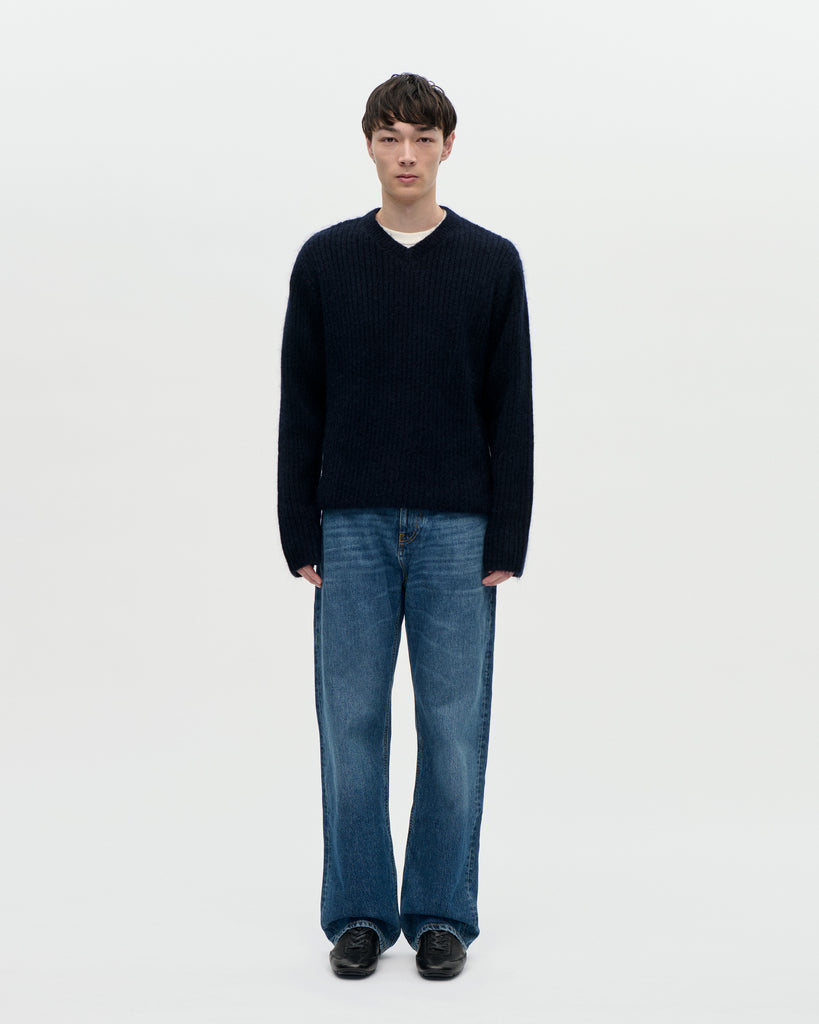 V Neck Kid Mohair 053 Midnight