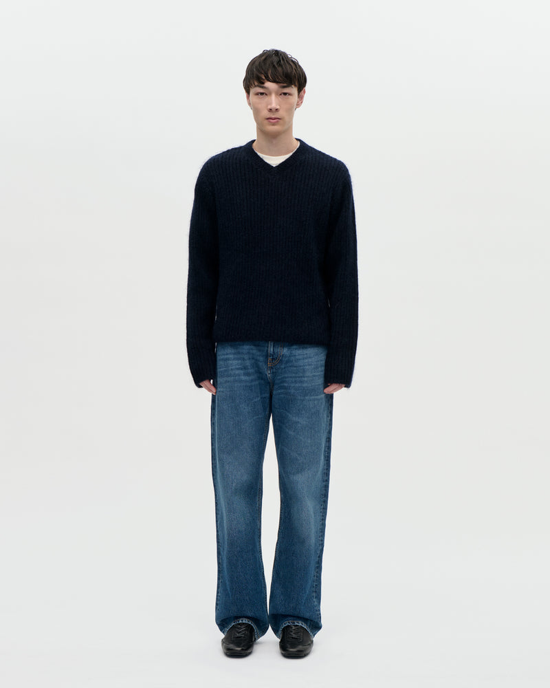 V Neck Kid Mohair 053 Midnight