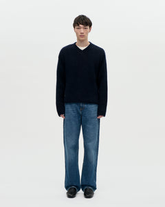 V Neck Kid Mohair 053 Midnight