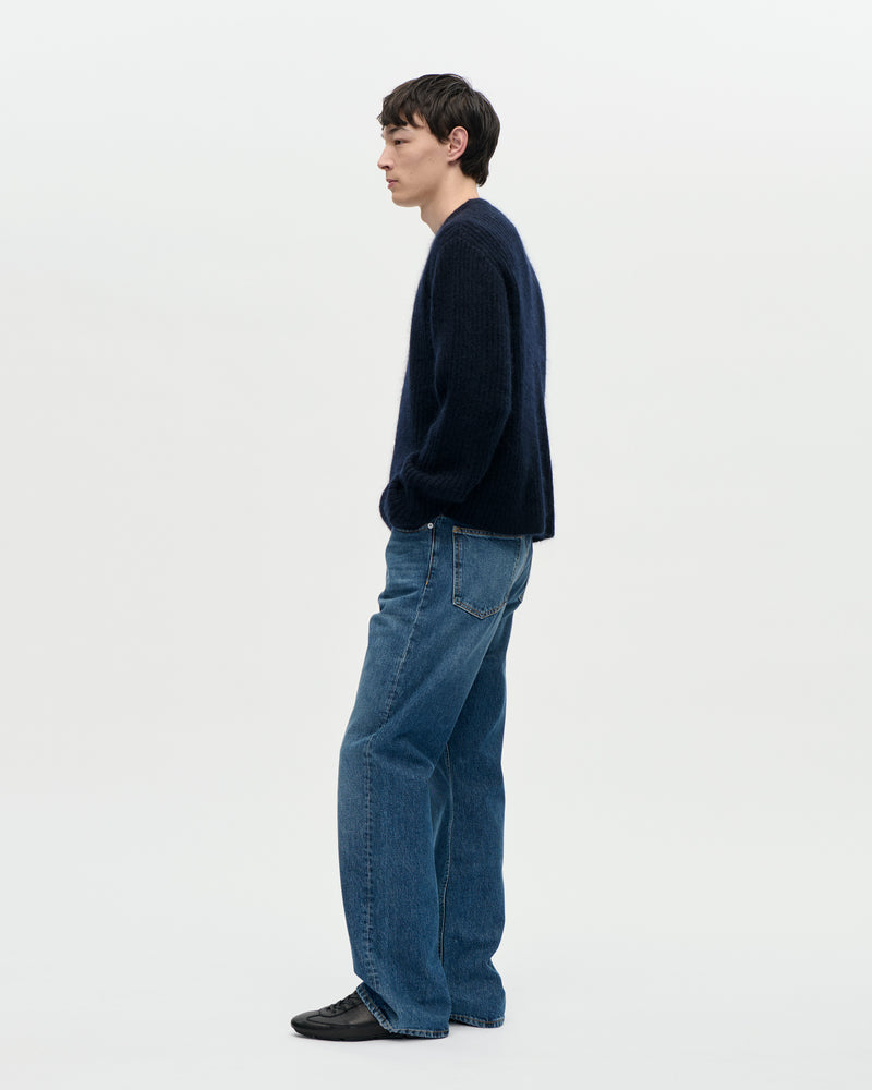 V Neck Kid Mohair 053 Midnight