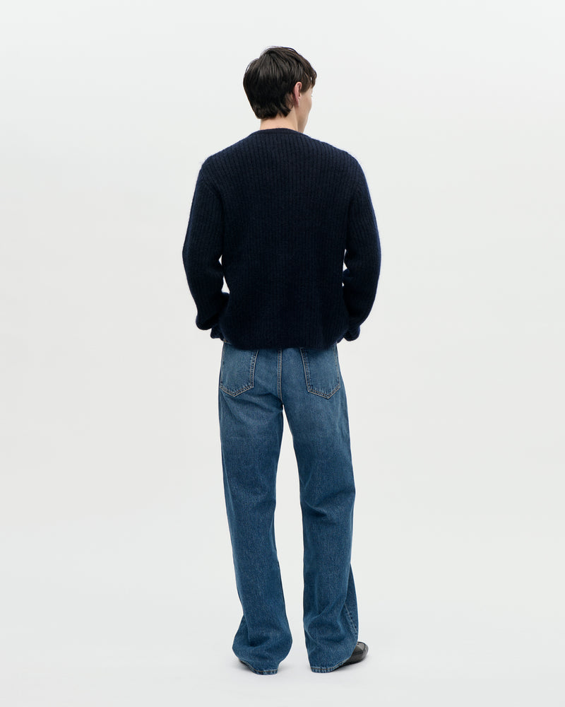 V Neck Kid Mohair 053 Midnight
