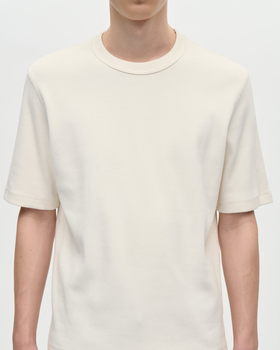 Gym Tee Cotton Rib 021 Chalk