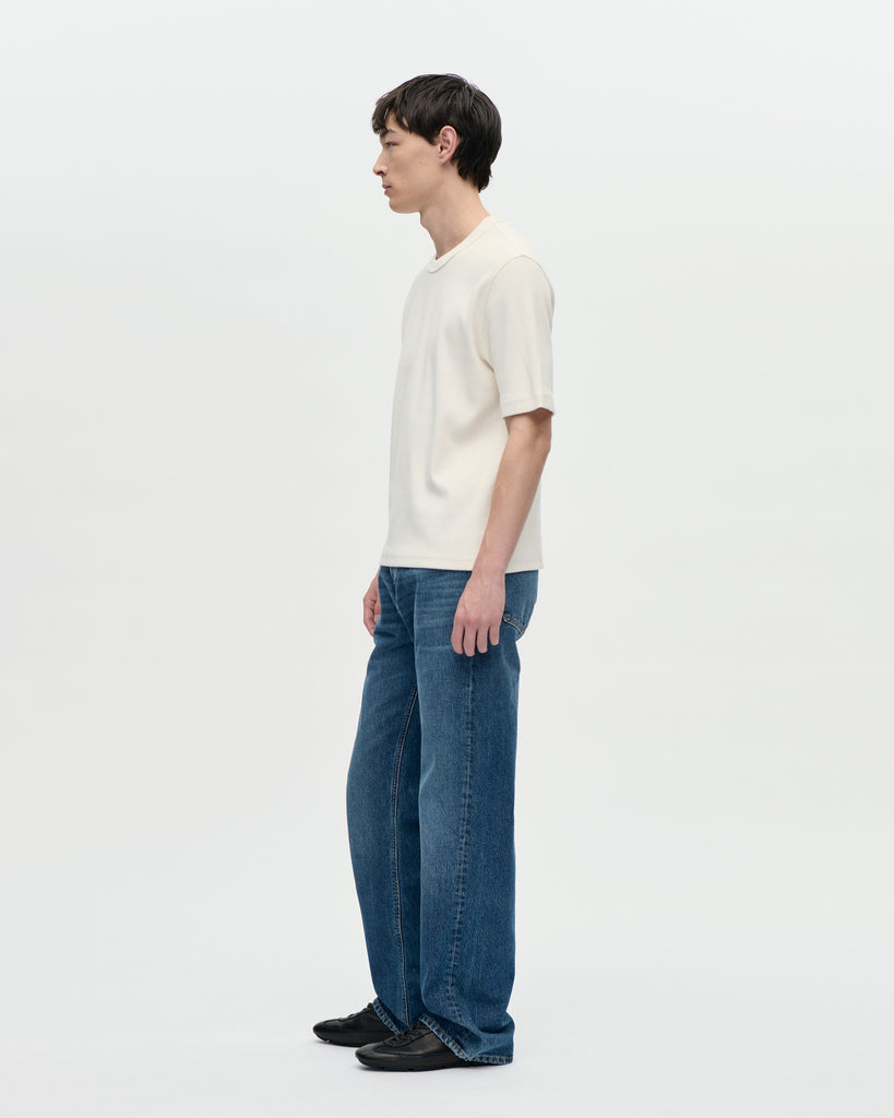 Gym Tee Cotton Rib 021 Chalk