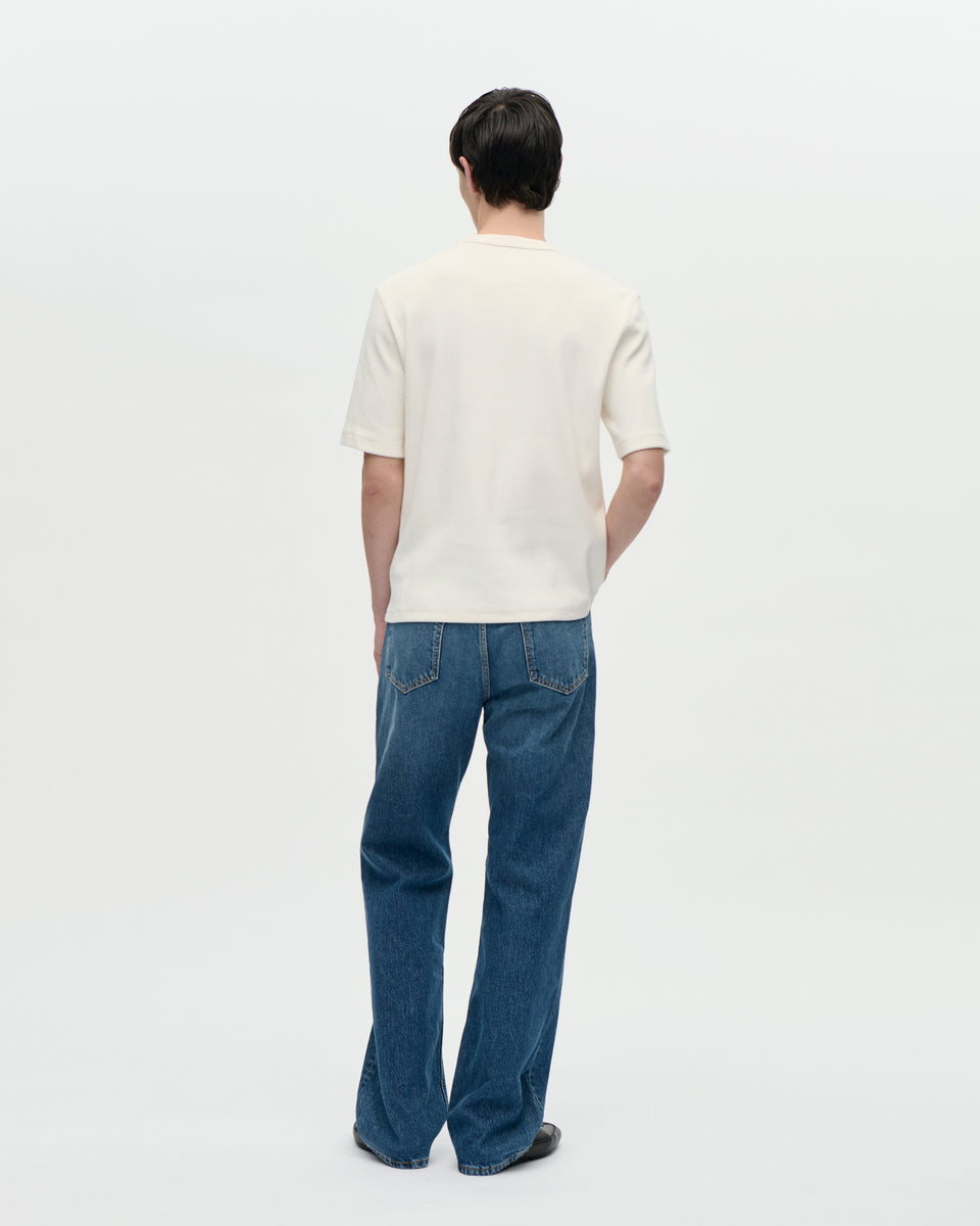 Gym Tee Cotton Rib 021 Chalk