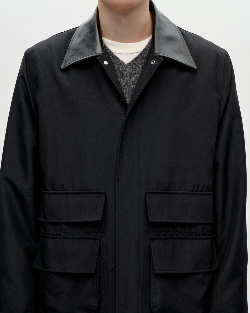 Zip Coat Cylinder 009 Black