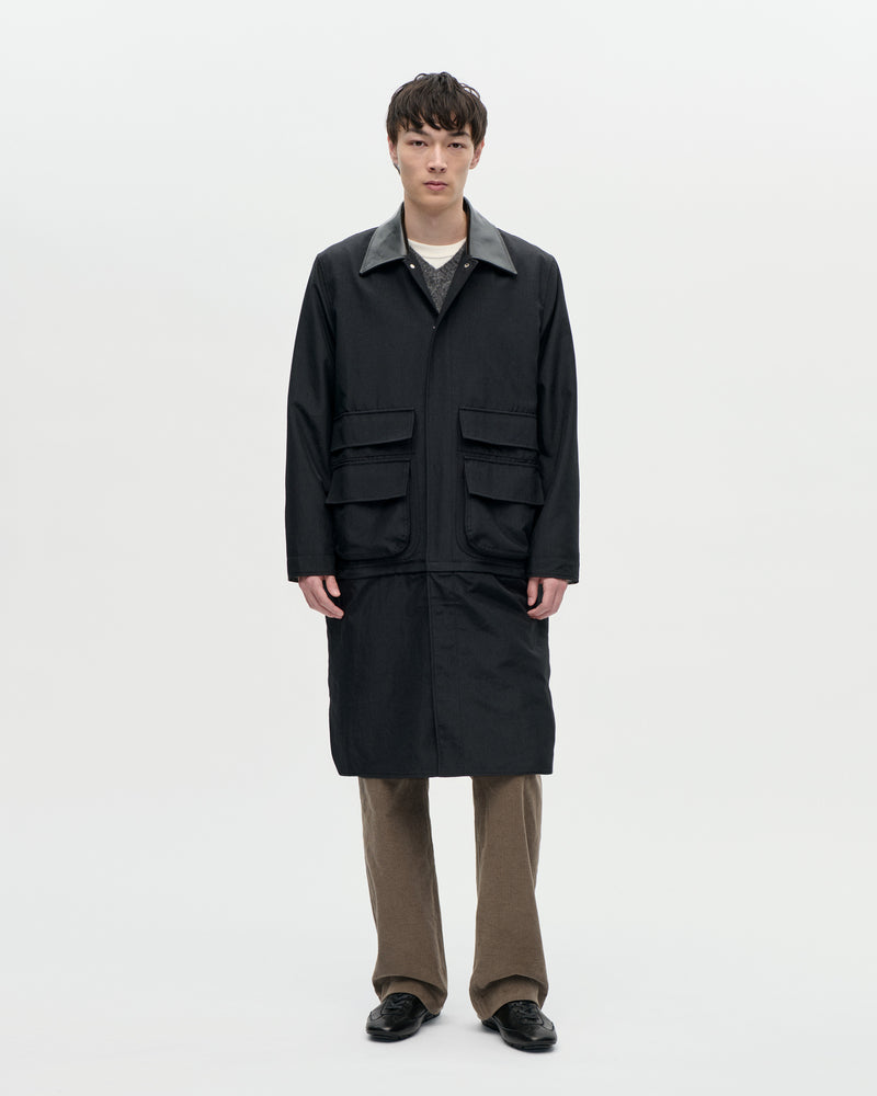 Zip Coat Cylinder 009 Black