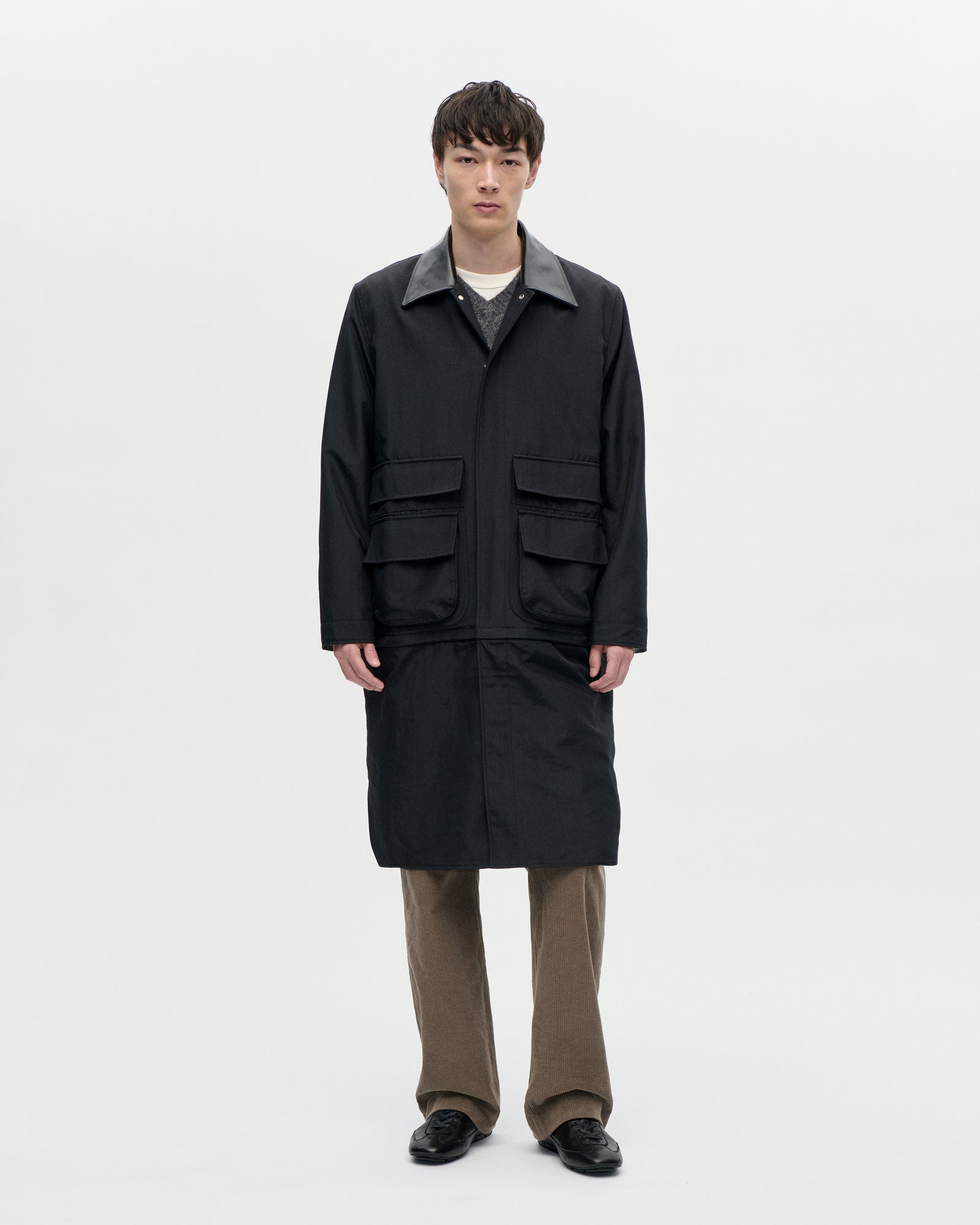 Zip Coat Cylinder 009 Black
