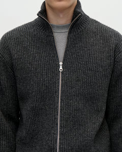 Shrunk Full Zip Drained 008 Charcoal