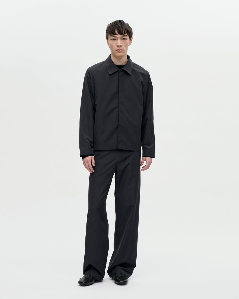 Officer Jacket Long Onyx Wool 009 Black