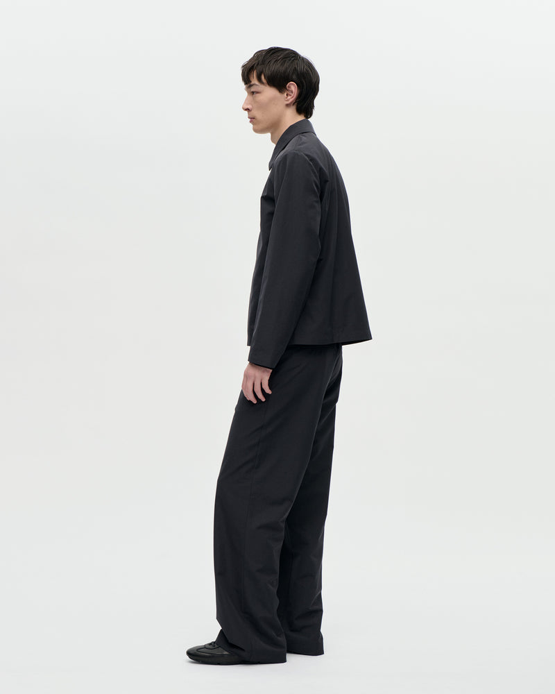 Officer Jacket Long Onyx Wool 009 Black