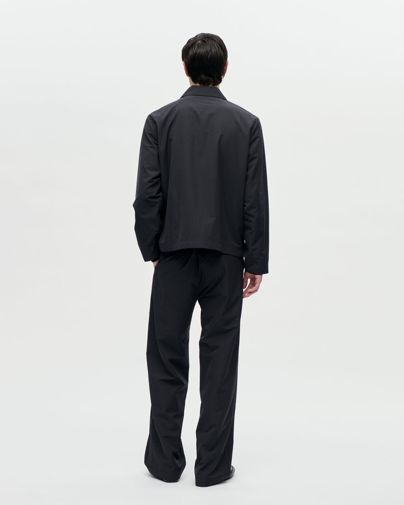 Officer Jacket Long Onyx Wool 009 Black