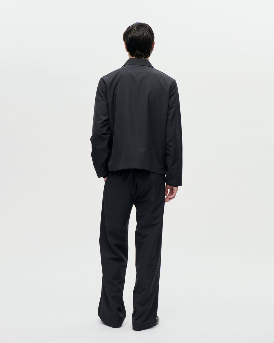 Officer Jacket Long Onyx Wool 009 Black