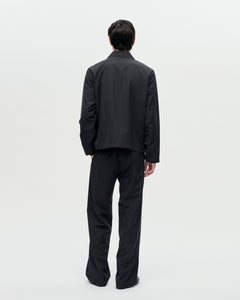 Officer Jacket Long Onyx Wool 009 Black